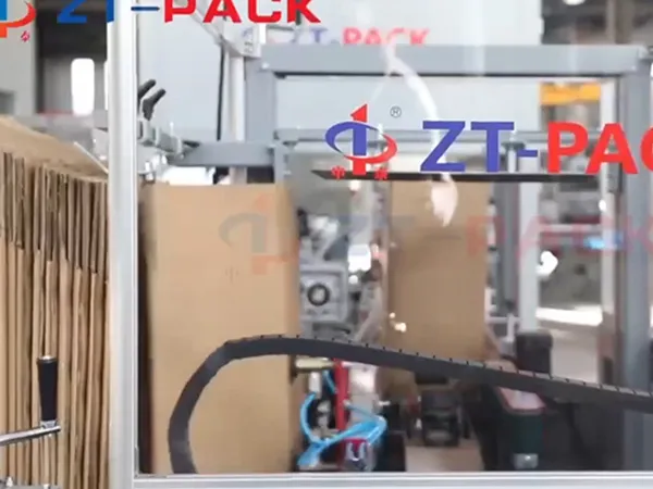 Selladora de cajas de cartón y envolvedora con film