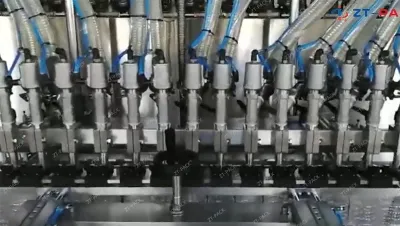 Línea de llenado de aceite comestible de 16 boquillas servo