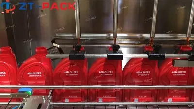 Línea de llenado de aceite lubricante de 16 boquillas