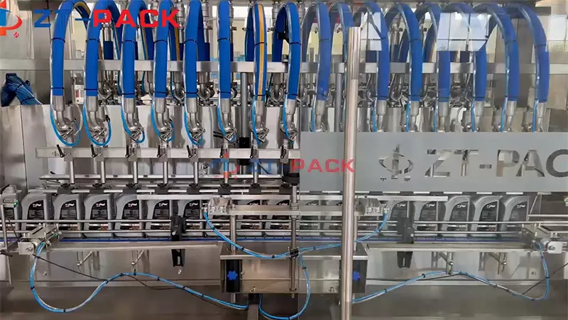 Línea de llenado de aceite lubricante con tapón de rosca de doble cabezal