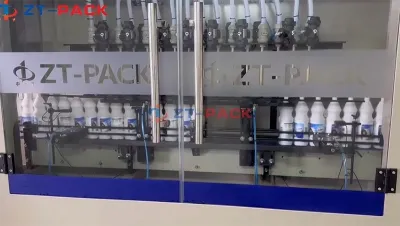 Línea de llenado de productos anticorrosivos de 16 cabezales con taponadora rotativa